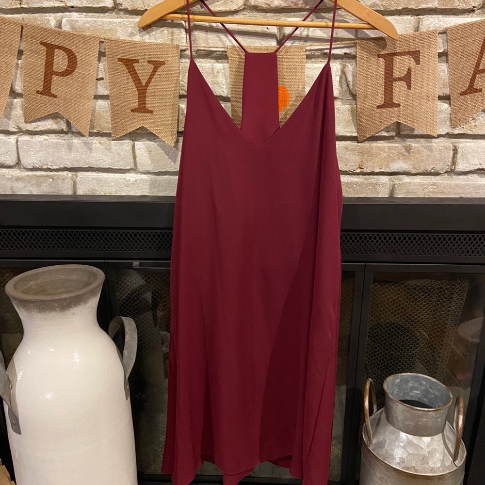 Red strap oh dress